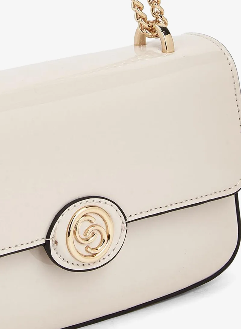 Celeste IVORY Solid Crossbody Bag with Chain Strap for Women | Best Price UAE
