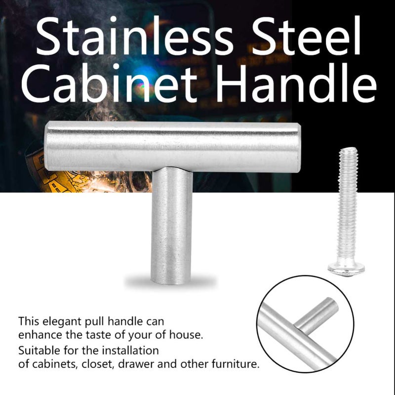 Cabinet Pull 200mm Corrosion Proof Stainless Steel Handle - Stable Fastening Furniture Handle for Kitchen Cabinets Closets Drawers - Image 1