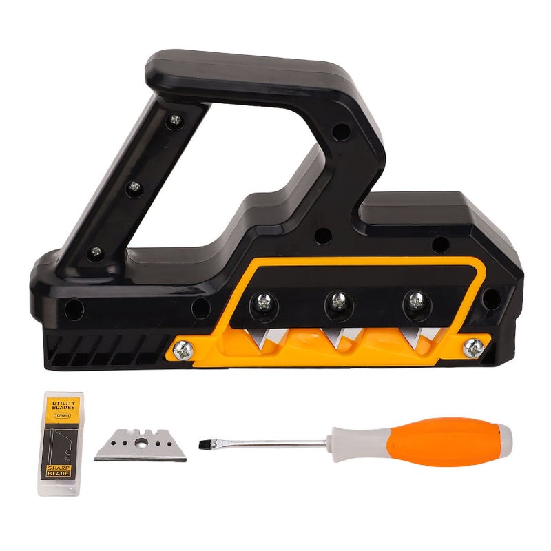Drywall Chamfer Planer: Thick ABS & Stainless Steel Blades, 3-Piece 60° Angled Design - Rapid Accurate Cutting, Compatible With 9.5mm & 12.5mm Boards for Drywall Installation & Finishing Projects - Image 1