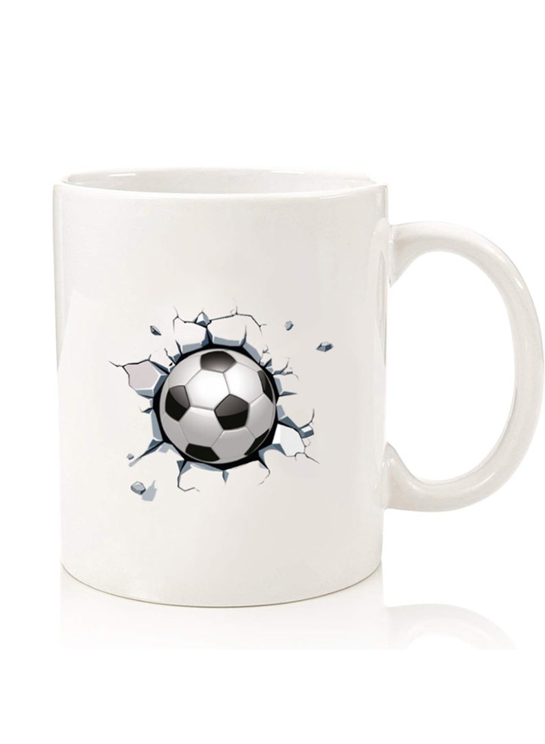 Theodor Premium Quality Two Sided Printed Coffee Mug Tea Cup For Home Office, Kids Men Women Football - Image 1