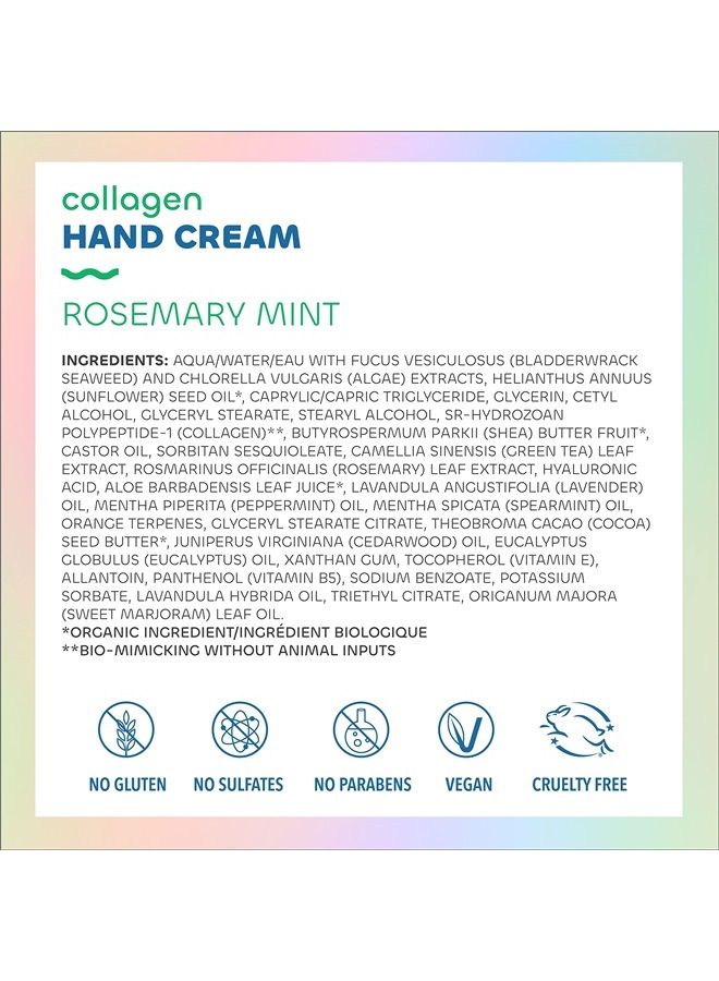The Seaweed Bath Co. Seaweed Bath Co. Collagen Hand Cream, Rosemary Mint Scent, 2 Ounce, Sustainably Harvested Seaweed, Green Algae, Shea Butter  - Image 1
