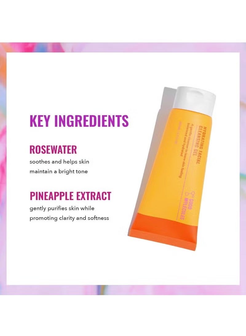 Good Molecules Hydrating Facial Cleansing Gel - Face Wash with Rosewater and Pineapple - Skincare for Face, Brighten, Cleanse and Moisturize - Image 3