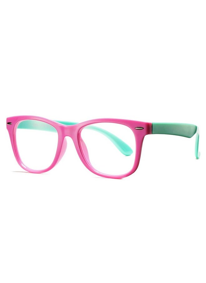 COASION - Kids Clear Glasses For Little Girls Boys Geek Fake Nerd Eyeglasses For Costume (Age 312) (Pink) - Image 1