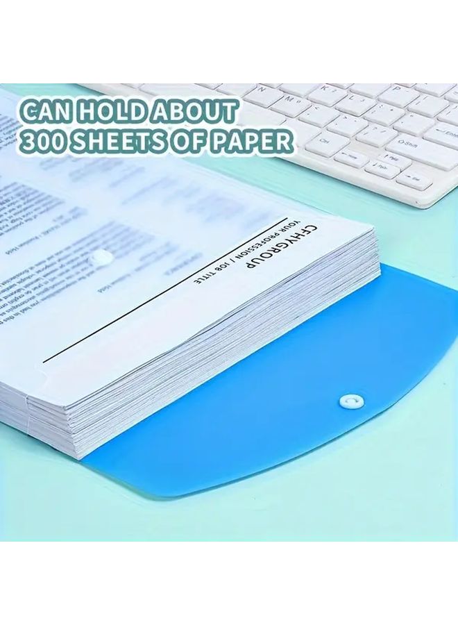 Mixed Color 12pcs A4 Expanding File Folders with Button Closure - Image 3