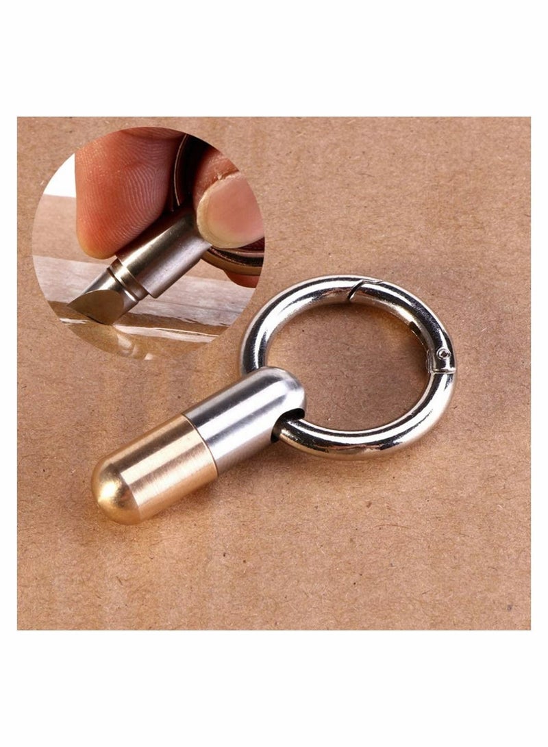 Y&D Tiny Cutting Tool Portable Capsule Cutter with Keychain Ring Sharp EDC Gadgets for Unpacking Cartons Stripping Stickers Splitting Pills Opening Cans  - Image 5