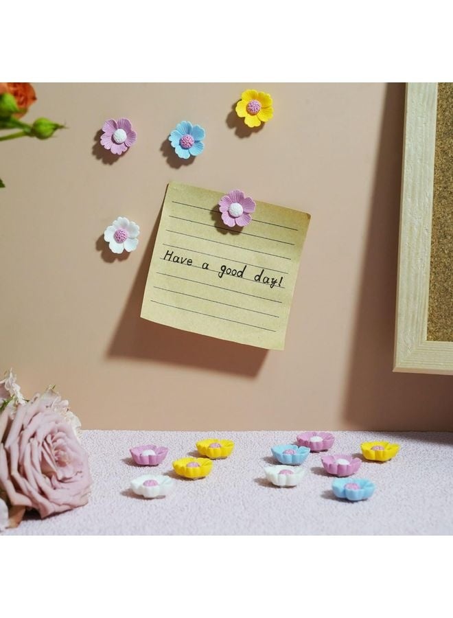 هومستر قطع 20 قطعة ممغنط للثلاجة ذات الزهرة القوية، ملصق مغناطيسي للثلاجة ثلاثية الأبعاد ذات اللون الازرق، خزانة ظريفة، مطبخ، لوح أبيض، ممغنط لتزيين المكتب (خليط) - Image 4