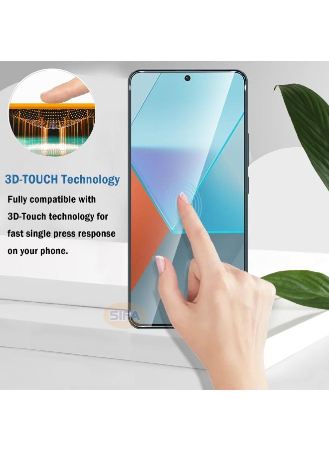 Screen Protector for Redmi Note 13 Pro 5G / Xiaomi POCO X6 5G, 3D Tempered Glass Film, 9H Hardness, Touch Sensitive, Anti-Fingerprint, Anti-Scratch, Bubble-Free, HD Screen Protector（Boxed, 2-Pack)  - Image 5