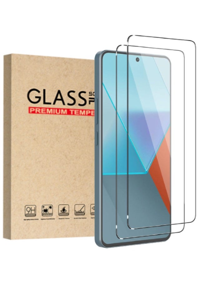 Screen Protector for Redmi Note 13 Pro 5G / Xiaomi POCO X6 5G, 3D Tempered Glass Film, 9H Hardness, Touch Sensitive, Anti-Fingerprint, Anti-Scratch, Bubble-Free, HD Screen Protector（Boxed, 2-Pack)  - Image 1