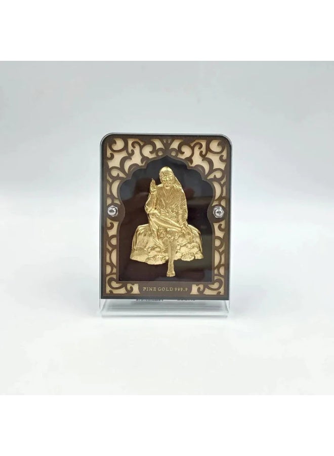 24 KT PURE GOLD SAI BABA FRAME (9*6CM)