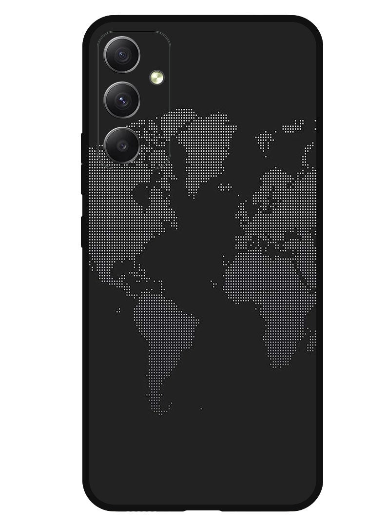 Theodor Protective Case Anti Scratch Shock Proof Bumper Cover For Samsung Galaxy M14 Map In Dots - Image 1