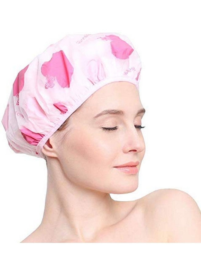 PIPALIYA Set of 3 Reusable Waterproof Elastic Eva Free-Size Bathroom Shower Caps - for Homes, Spas, Salons, Hair Treatment, Beauty Parlors Multicolor and Print (Multi) - Image 3