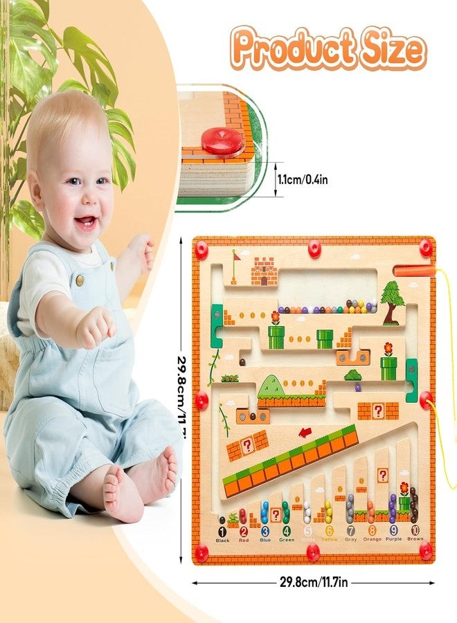 BeFunky Magnetic Colour and Number Maze, Montessori Wooden Toys for 3 4 5 6 Year Olds, Colour Sorting Toys for Toddlers Fine Motor Skills Educational LearningToys for Boys Girls Gifts - Image 4