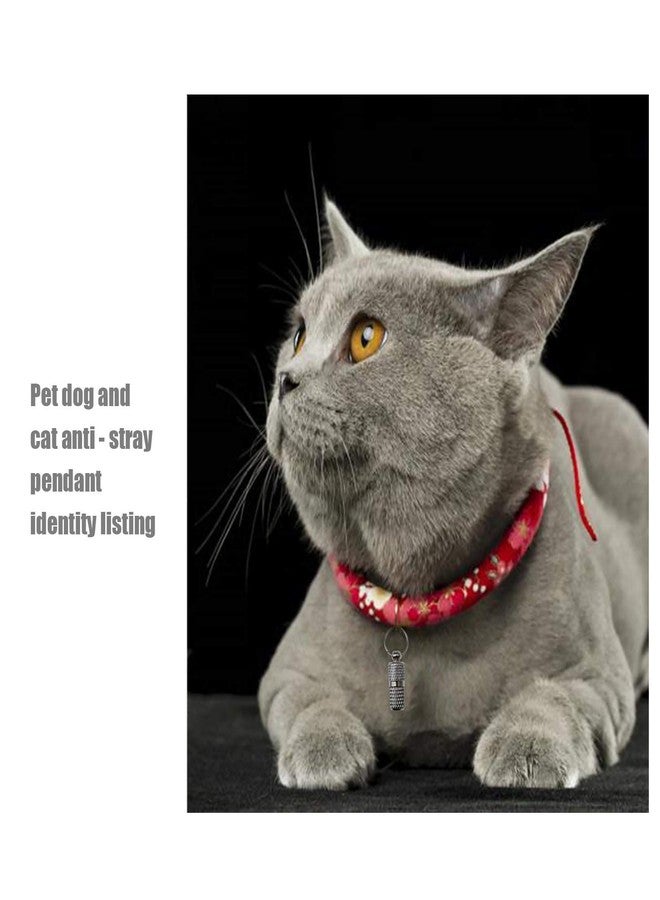 كريت آيديا ابتكر فكرة 8 قطع من بطاقات تعريف الحيوانات الأليفة المضادة للضياع، أطواق أسطوانية، ملصقات تعريفية تحمل الاسم والعنوان، قلادات، بطاقة شخصية للجراء والقطط الصغيرة، فضية اللون - Image 2
