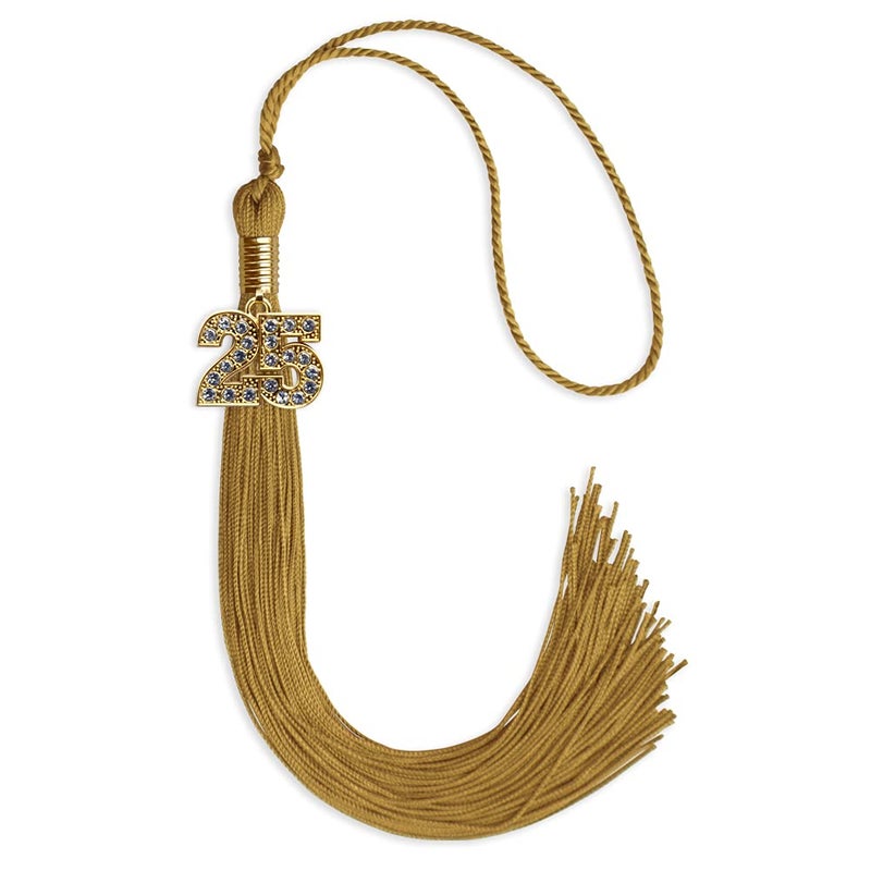 Endea Graduation Single Color Tassel with Gold Bling Charm Antique Gold 2025