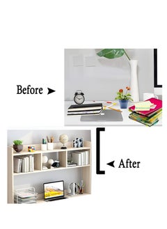 ZUIHAO Computer Desk with Bookrack Home Office Desk Study Table with Bookshelf 120 L 60 W 141.5 H cm  - Image 5