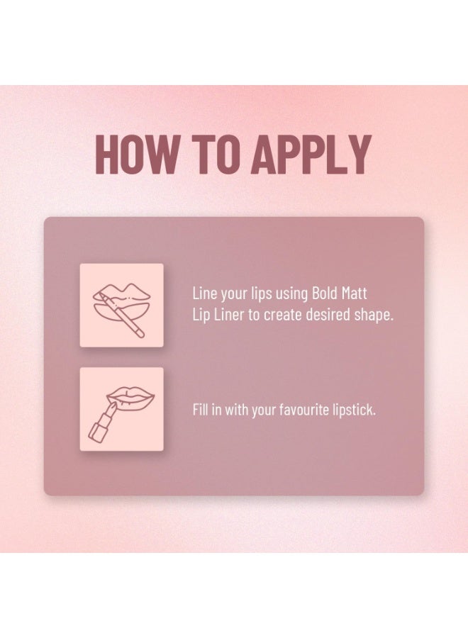 Swiss Beauty Bold Matt Lip Liner | Long-lasting |Matte Finish | Non-drying | Shade-06, 1.6gm - Image 5