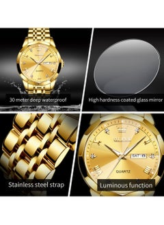 OLEVS OLEVS His and Her Couple Watches Business Men Women Couple Set Pair Watch Matching Romantic Quartz Watch Stainless Steel Waterproof Date Men's Watches Women Watches Wrist Watch  - Image 5