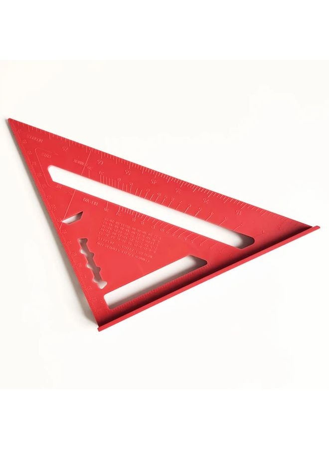 Heavy Duty Construction Protractor Angle Finder Red ABS Durable Clear Markings - Image 1