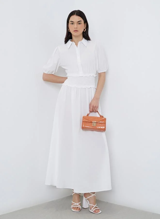 Take Two Take Two Elegant White A-Line Maxi Dress
