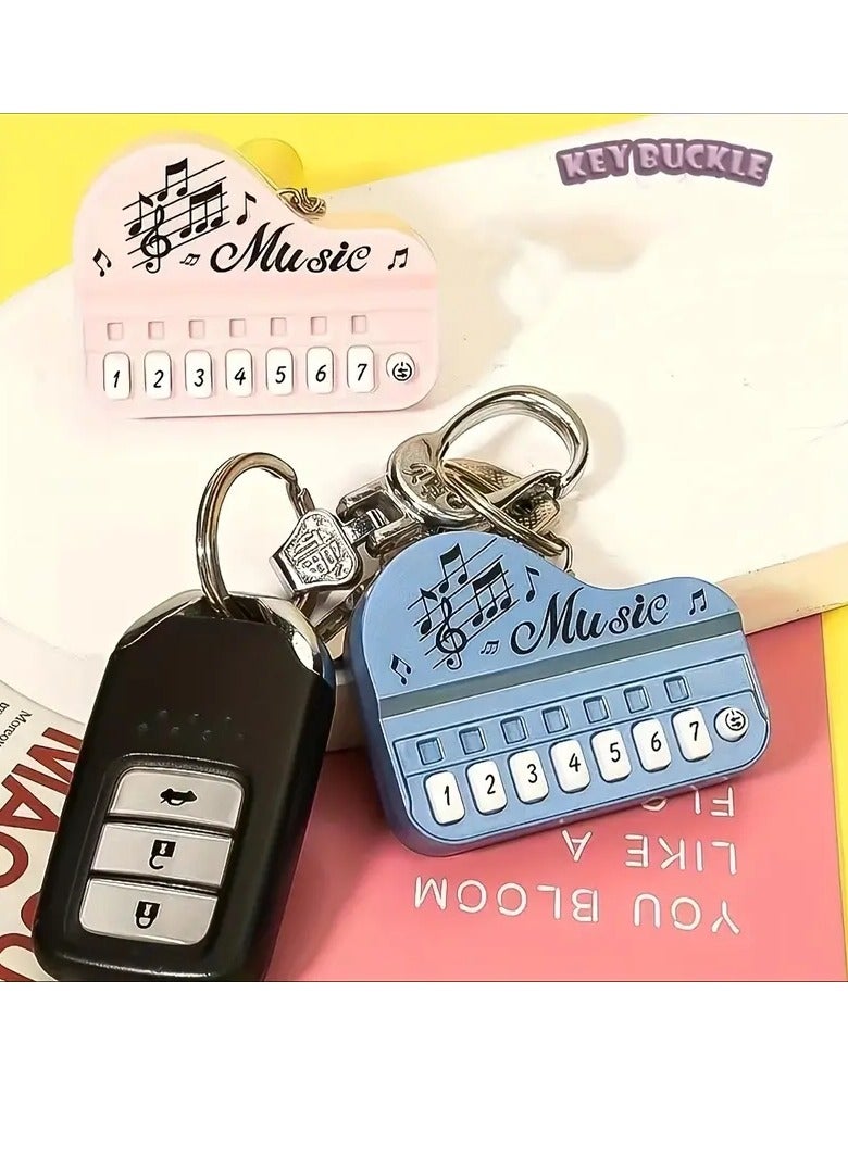 Gonice Mini Small Piano, Mini Electronic Organ Small Pendant, Luminous Music Toy Keychain, Playing Music Sounding Small Piano Small Gift  - Image 2