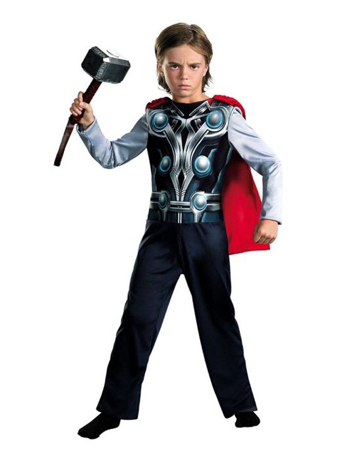 Avengers Super Hero Thor Muscle Cosplay Light-Up Costume With Hammer 7 Years 40inch - Image 1