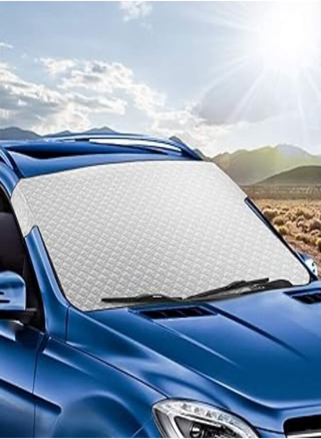 UShop - YOSHOP Car Cover Foldable Windshield Windscreen Car Cover for Car Windshield, Protect Vehicle from Water, Dust, Frost, Sun and UV Rays in All Weather Conditions, Fits Various Sizes of Cars - Image 1