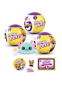 5 Surprise 5 Surprise Plushy Pets Series 2 (3 Pack) by ZURU, Collectible Mystery Capsule, Plushy, Pet Adoption, Toy for Girls, Kids, Teens  - Image 1