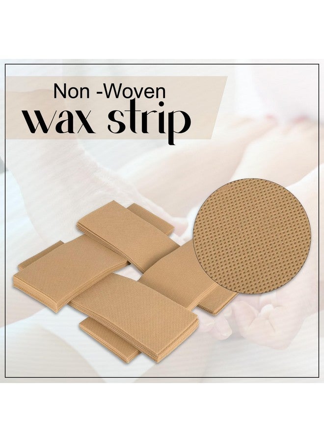GLUN Beige Wax Strips for Removing Hair Without Wax, 140 Pieces Beige Colour Strips, Hair-Free Skin, Gentle and Effective Hair Removal Nonwoven Strips - Image 2