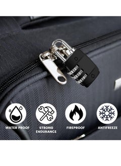 Generic Luggage Locks Password Travel Lock 3 Digit Sliding Colour Combination Padlocks for Travel Bag Suitcases Backpacks Storage Cabinets (3 Colors)  - Image 5