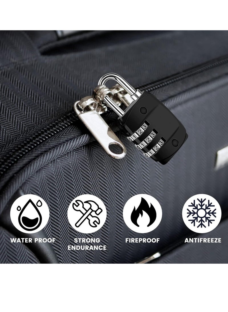 Generic Luggage Locks Password Travel Lock 3 Digit Sliding Colour Combination Padlocks for Travel Bag Suitcases Backpacks Storage Cabinets (3 Colors)  - Image 5