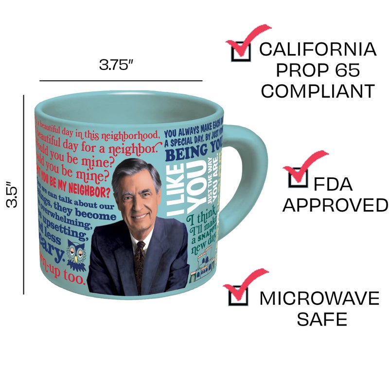 The Unemployed Philosophers Guild Mister Rogers Heat Changing Color Transforming Mug - Hot Coffee Changes Mr Rogers' Outfit, Comes in a Fun Box, 14 oz - Image 5