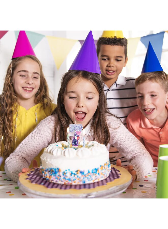 LAMAY Number birthday candles, gradient purple butterfly number candles, luxurious cake decorations, suitable for parties, weddings, anniversaries, family gatherings, children and adults (number3). - Image 2