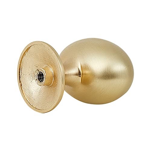 HARPOON Cabinet Hardware Knobs Round Furniture Mushroom Knob - 1.4 Inch 10 Pack Brushed Gold - Image 2
