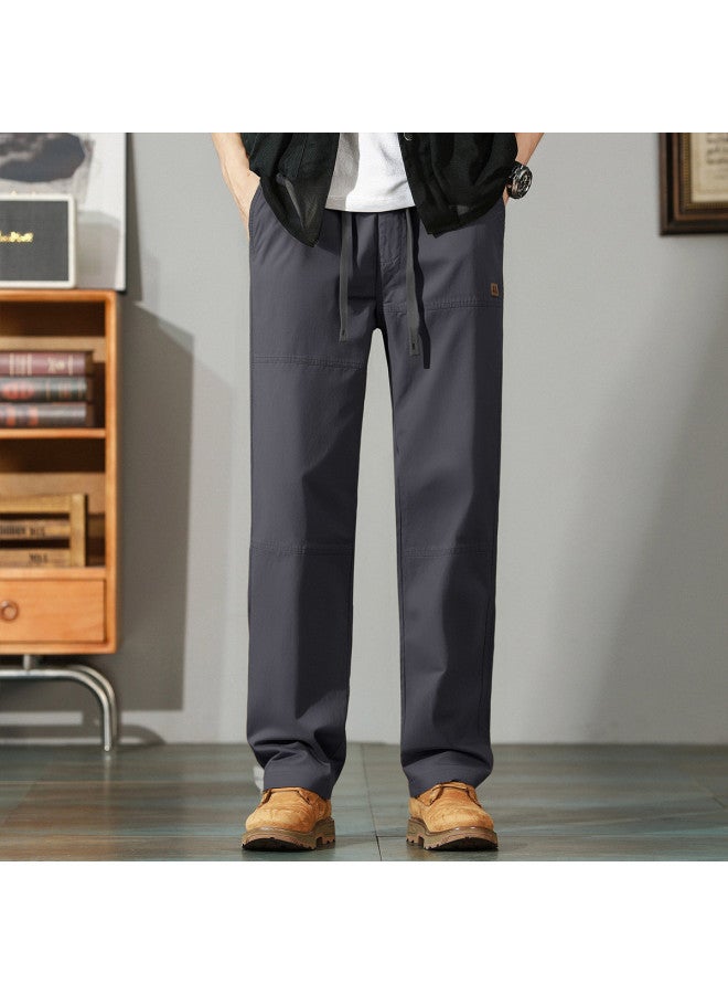 FOLUNSI men's Casual Pants With Elastic Waist, Breathable Loose Straight-leg Stretch Joggers - Versatile Athletic Trousers - Image 4