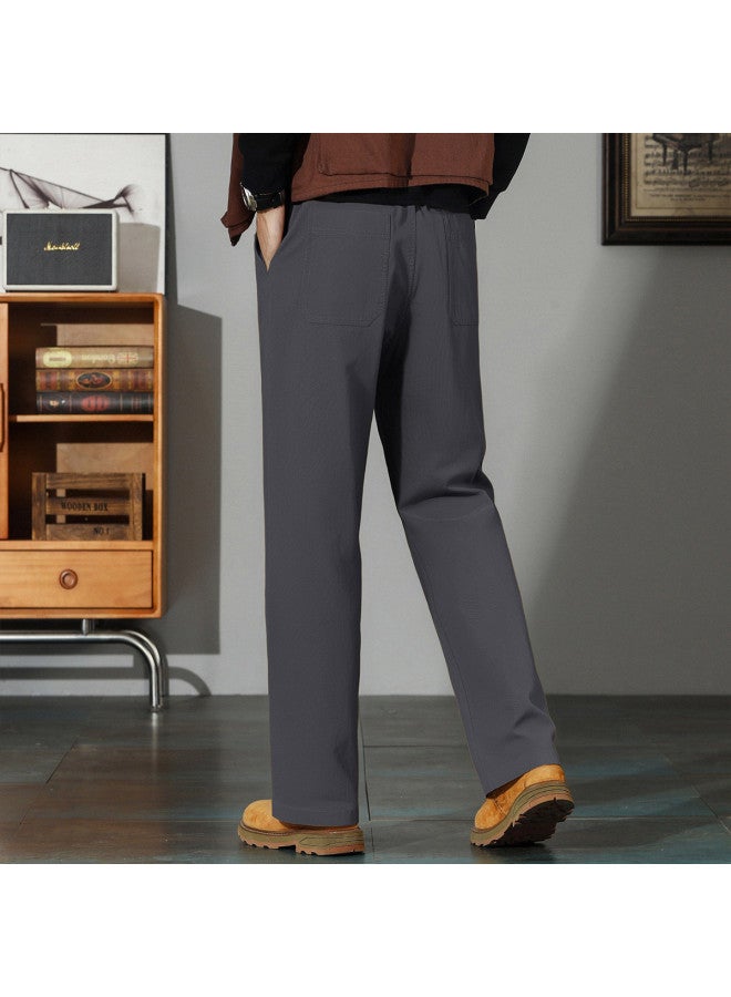 FOLUNSI men's Casual Pants With Elastic Waist, Breathable Loose Straight-leg Stretch Joggers - Versatile Athletic Trousers - Image 5