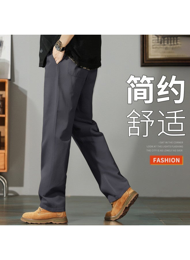 FOLUNSI men's Casual Pants With Elastic Waist, Breathable Loose Straight-leg Stretch Joggers - Versatile Athletic Trousers - Image 2
