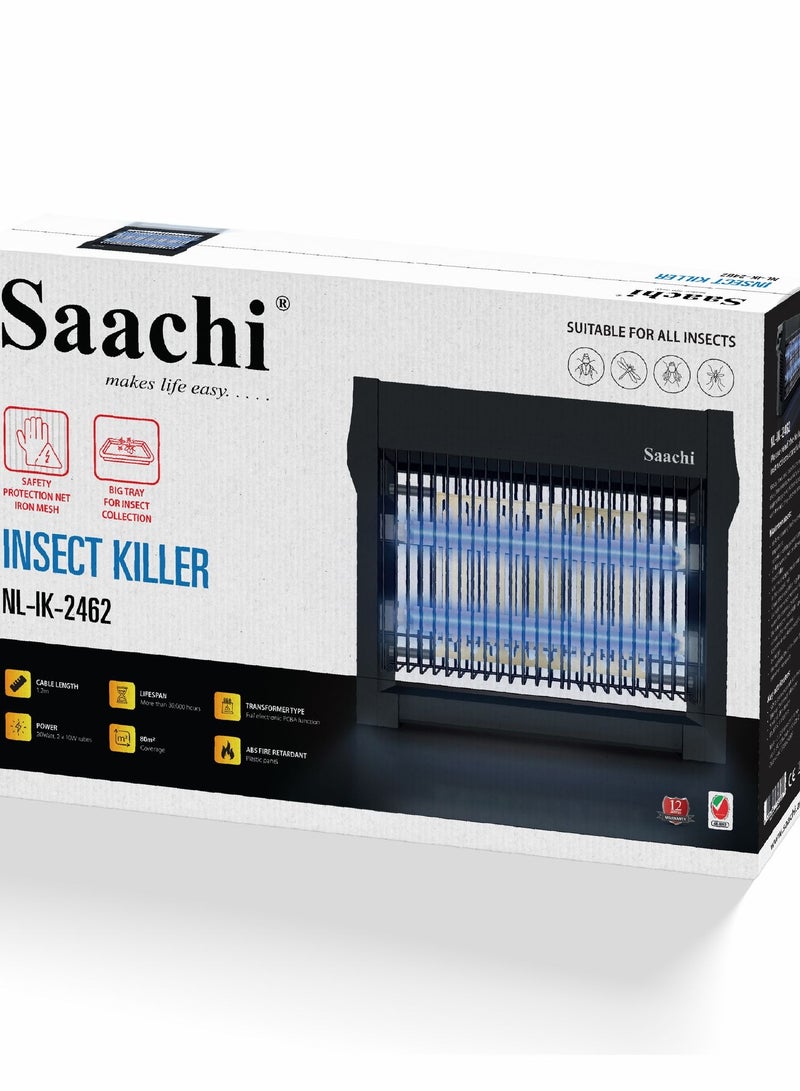 Saachi Insect Killer With Big Tray For Insect Collection NL-IK-2462-BK Black - Image 2