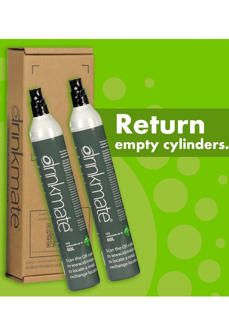 DrinkMate - ٍSoda maker cylinders, Twin pack - Image 1