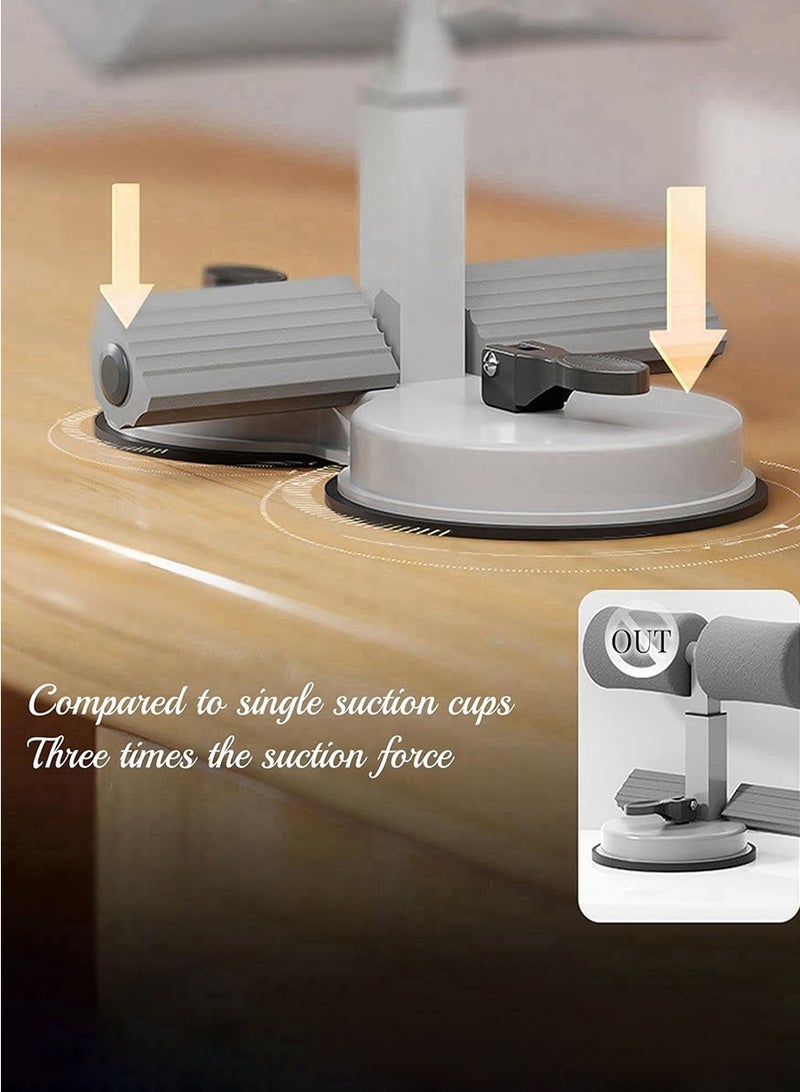 بيروي قضيب تمارين البطن الأرضي - جهاز مساعد للتمارين المحمول ذو ماصتين ذاتيتين، تمرين بطني قابل للتعديل بحبل سحب، تدريب عضلات وقوة الجذع للجيم المنزلي - Image 5