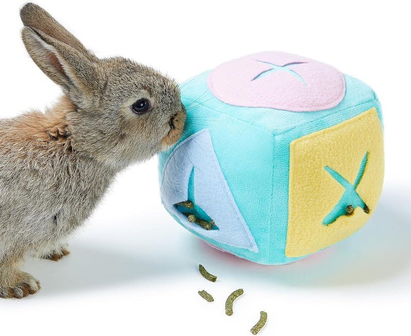 Jevnd Large Rabbit Foraging Toy with Bell Washable Puzzle Feed Game Rabbit Toy for Bunnies Boredom Snuffle Ball Treat Dispenser Exercise Bunny Enrichment Toys Bunny Toys for Indoor BunniesRandom Color - Image 2