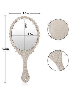 Oasisgalore Handheld Mirror with Handle, Hand Mirrors for Women Travel Small Vintage Purse Mirrors  - Image 2