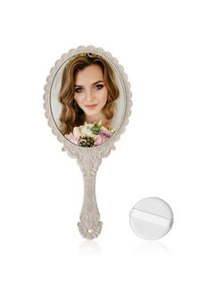 Oasisgalore Handheld Mirror with Handle, Hand Mirrors for Women Travel Small Vintage Purse Mirrors  - Image 3
