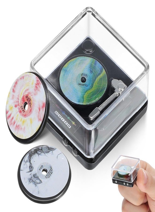 VOSAREA 1 Set Dollhouse Cd Player Model: Mini Record Player with Records for Dollhouse - Tiny House Furniture Decoration for Setup - Image 1