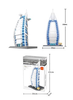 wange The BURJ AL ARAB Hotel Of Dubai Building Blocks Set-1300+PCS Assembly Architecture Model Educational Building Toys For Kids  - Image 5
