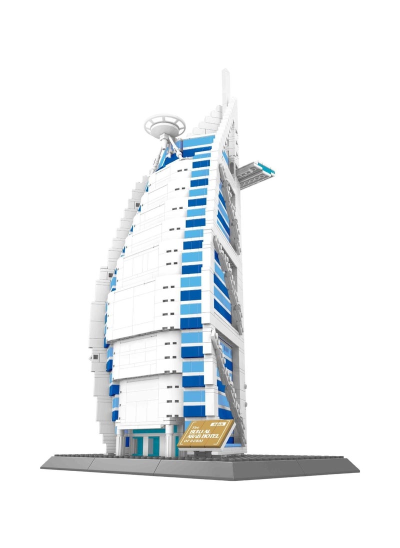 wange The BURJ AL ARAB Hotel Of Dubai Building Blocks Set-1300+PCS Assembly Architecture Model Educational Building Toys For Kids  - Image 1