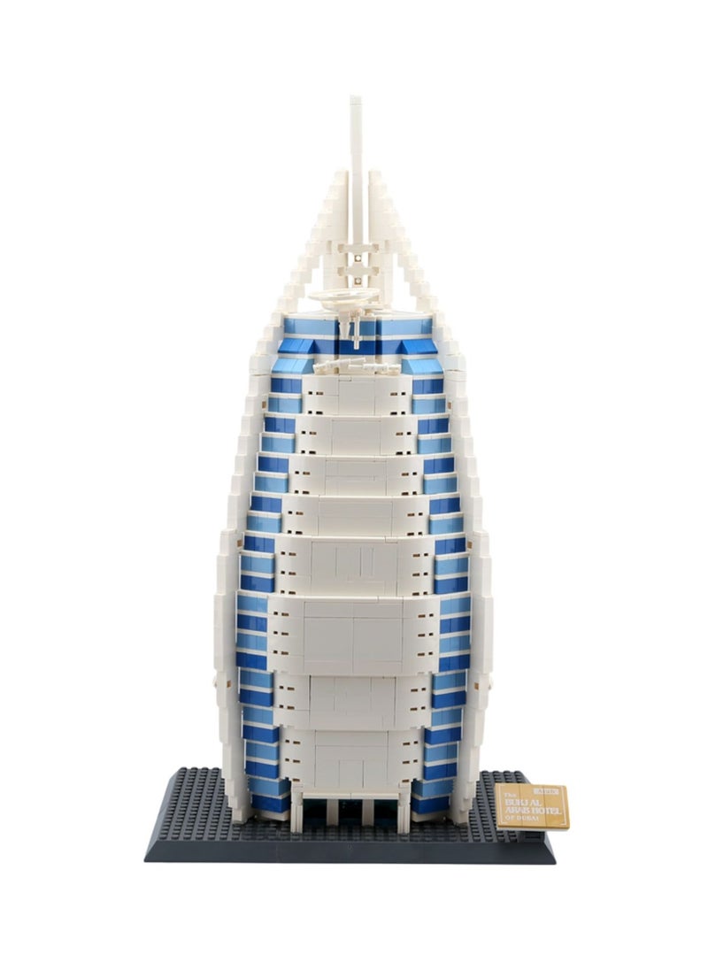 wange The BURJ AL ARAB Hotel Of Dubai Building Blocks Set-1300+PCS Assembly Architecture Model Educational Building Toys For Kids  - Image 3