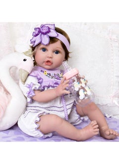 Aori Aori Lifelike Baby Dolls Real Life Baby Doll 22 Inch Realistic Reborn Baby Girl, Coming with Feeding Accessories Set for Kids 3+  - Image 1