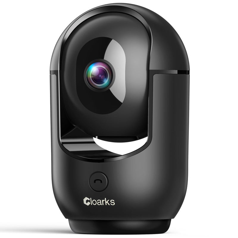Cloarks 2K Pan/Tilt Security Camera, WiFi Indoor Cameras for Home Security with AI Motion Detection, Pet/Dog/Baby Camera with Phone App, 2-Way Audio, 24/7, Siren, TF/Cloud Storageï¼ŒBlack - Image 1