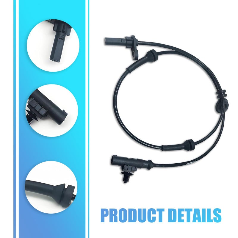 dawfall Pack-1 Automobile Wheel Speed Sensor, Anti-Lock Brake System Rear Left ABS Sensor, Directly Installed Standard Accessories Replacement 3630050U2010, Compatible with Heyue Models (Black) - Image 4