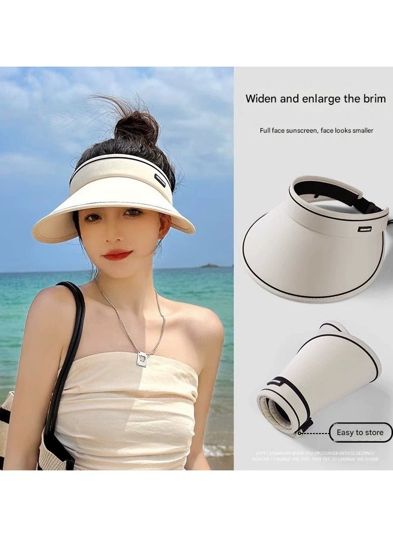 Goolsky Women UPF50 Sun Visor Hat Wide Brim Foldable UV Protection Summer Outdoor Sun Hat  - Image 1
